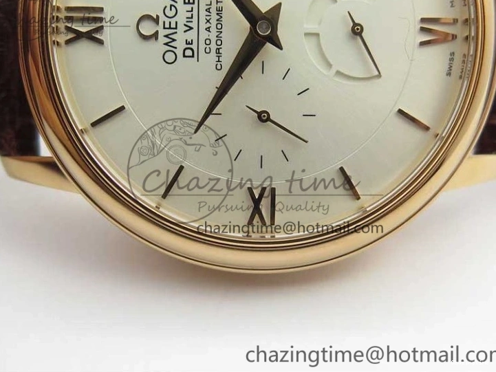 0125 De Ville Prestige Real PR RG ZF 1:1 Best Edition White Dial on Brown Leather Strap MIYOTA HighPerformance 7939